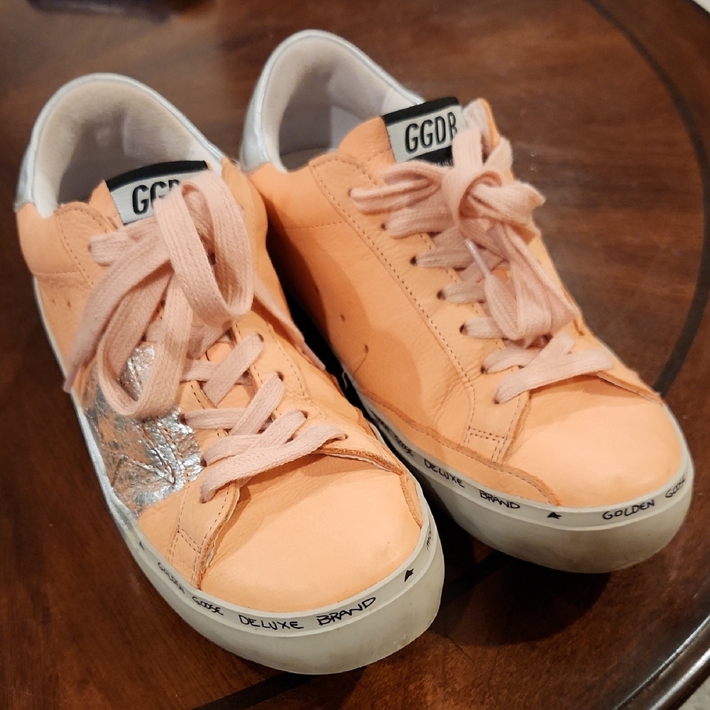 Golden Goose Pink/Silver Sneakers HI STAR
